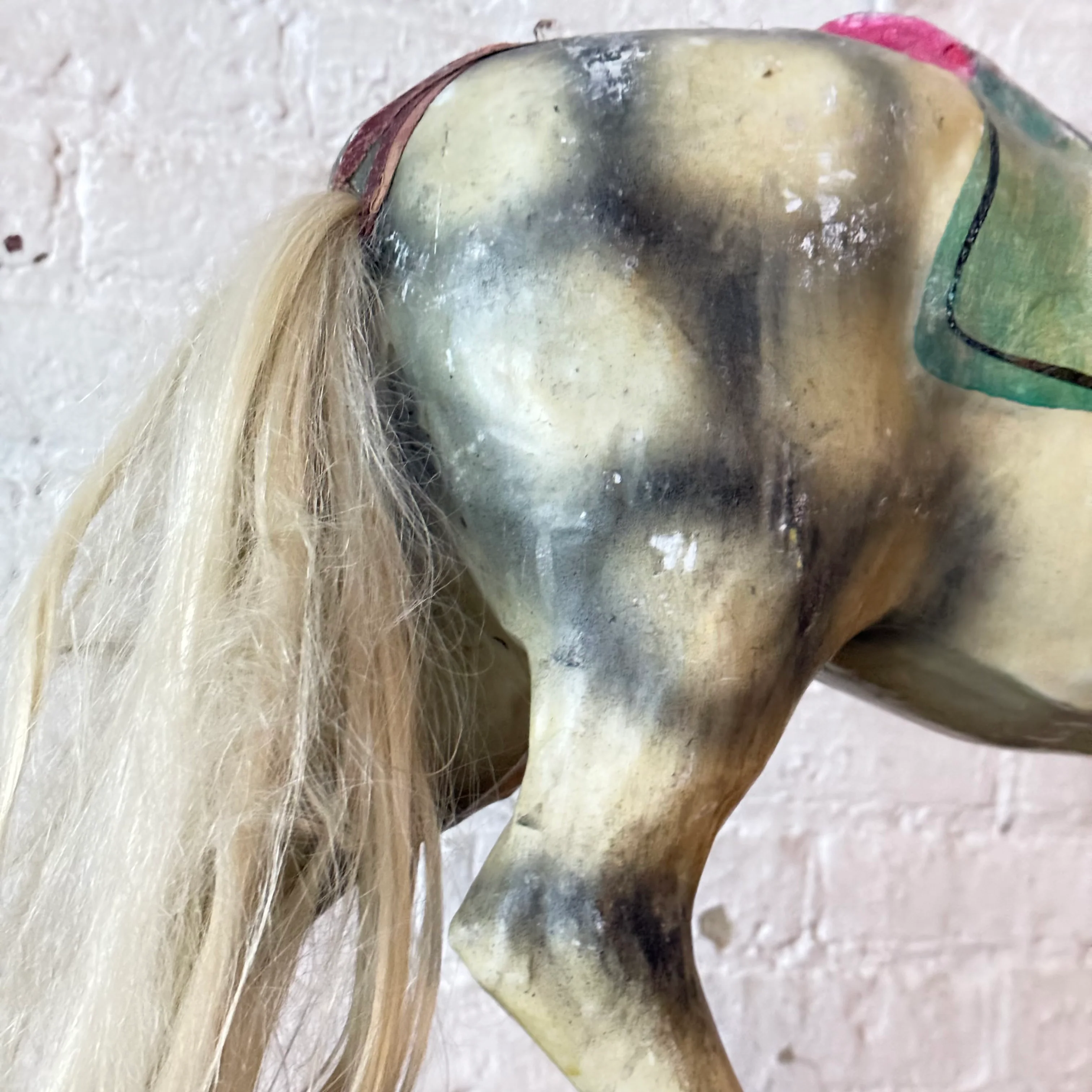 19th-century French Toy Horse on Wheels - Image 3