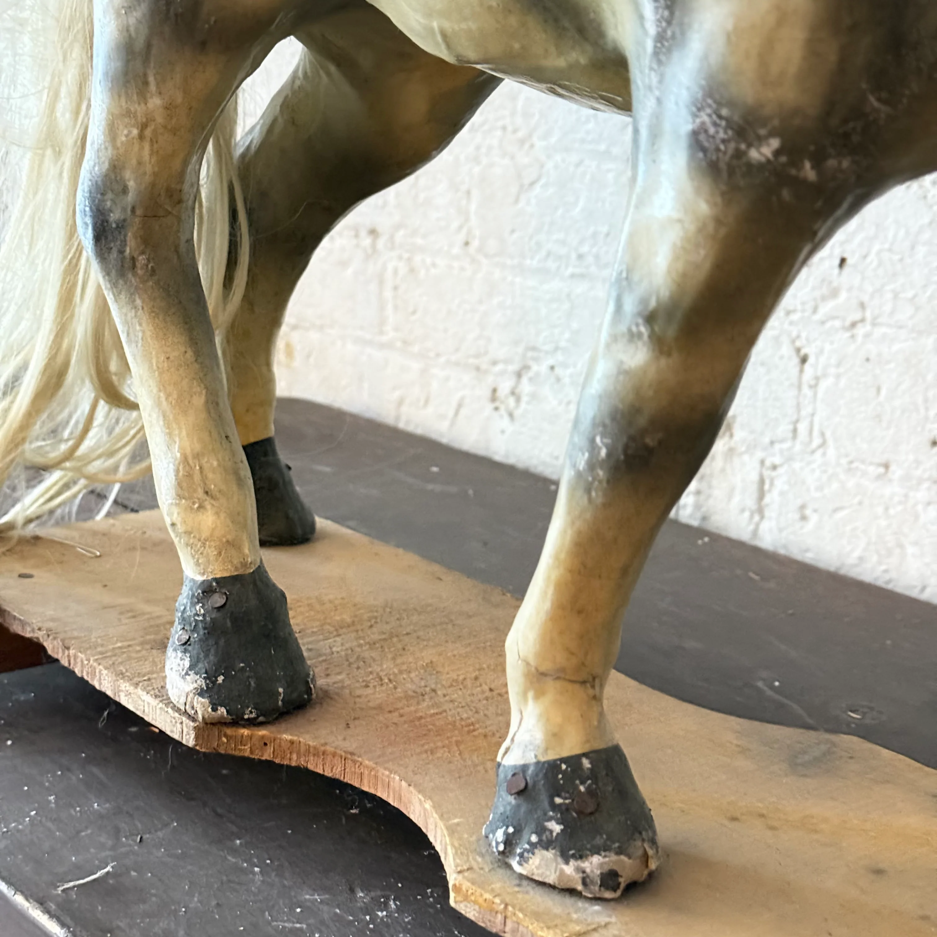 19th-century French Toy Horse on Wheels - Image 5