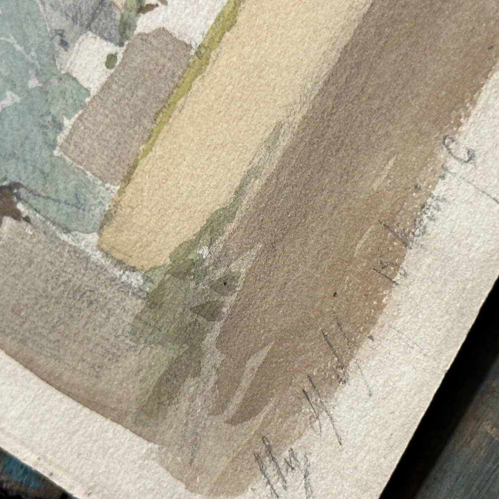 19th Century French Watercolor Painting by Alphonse Baril (43a) - Image 3