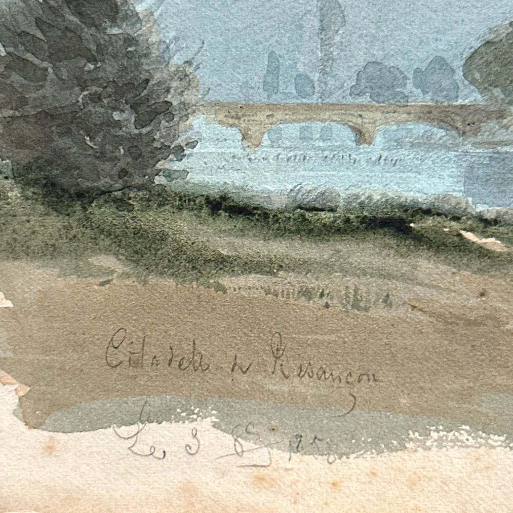 19th Century French Watercolor Painting by Alphonse Baril (68) - Image 3