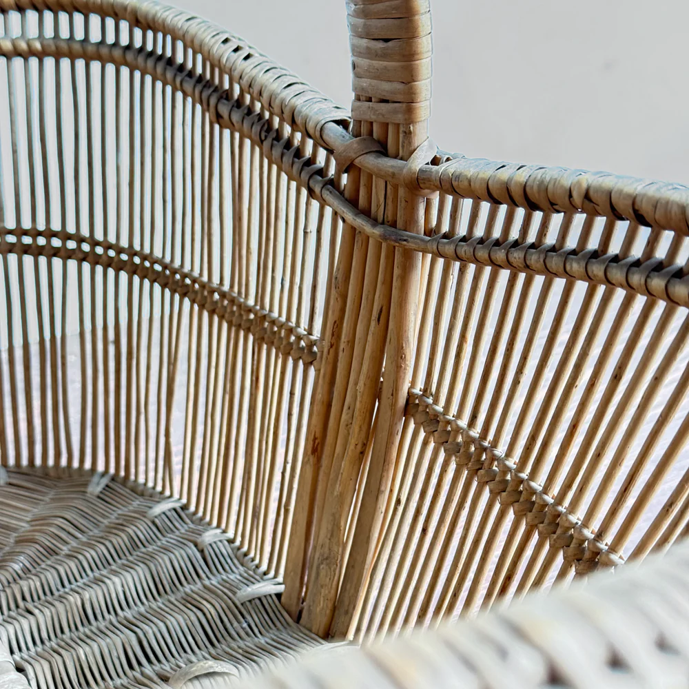 19th-century French Wicker Gathering Basket - Image 8
