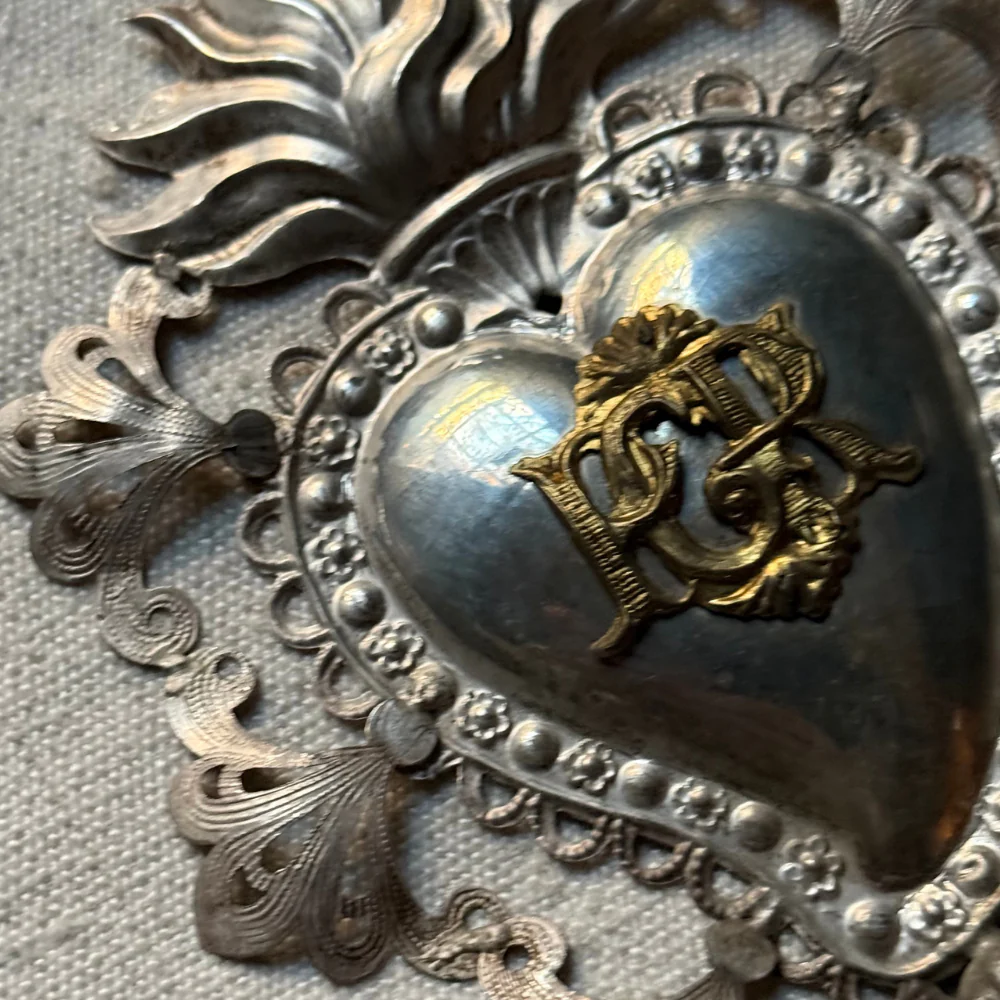 19th Century Italian Ex-Voto Sacred Silver Heart (No. 6) - Image 2