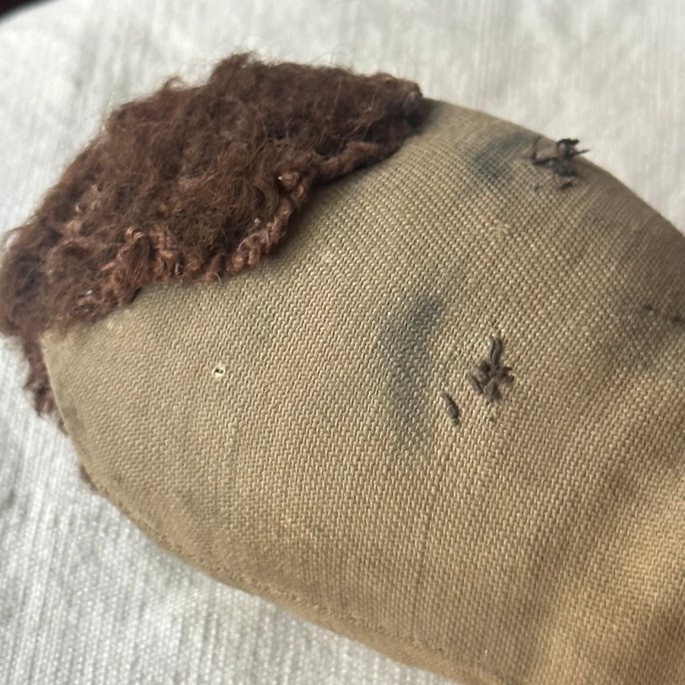 19th-century Male Doll with Embroidered Face - Image 4