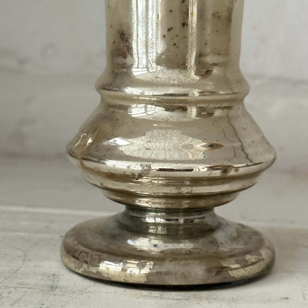 19th-century Mercury Glass Candle Holder (M-14) - Image 3