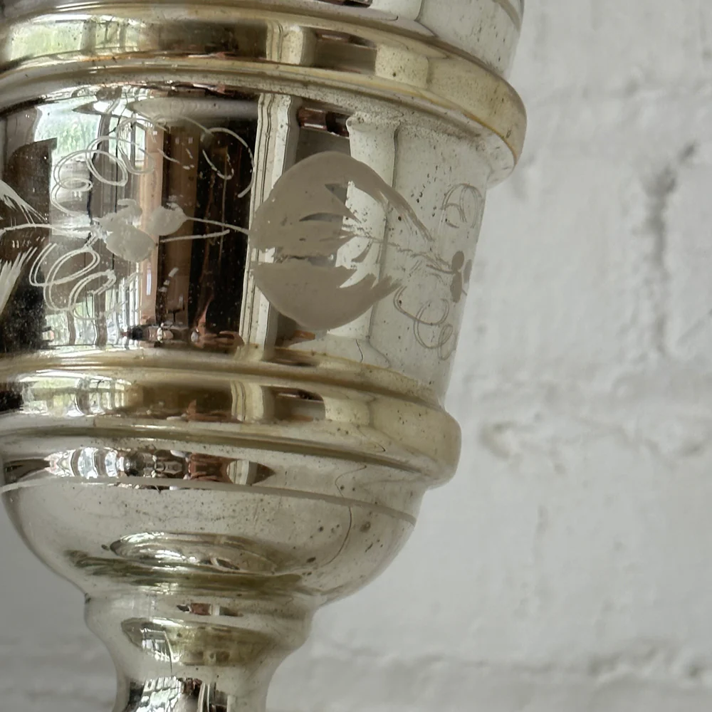19th Century Mercury Glass Vase (#MG03) - Image 3