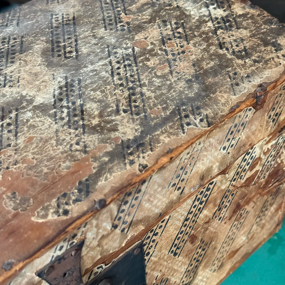19th-century American Papered Box - Image 5