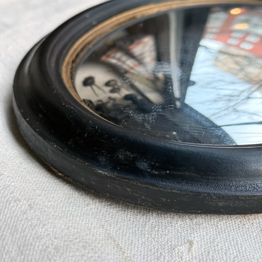 19th-century Small Convex French Mirror #5 - Image 2