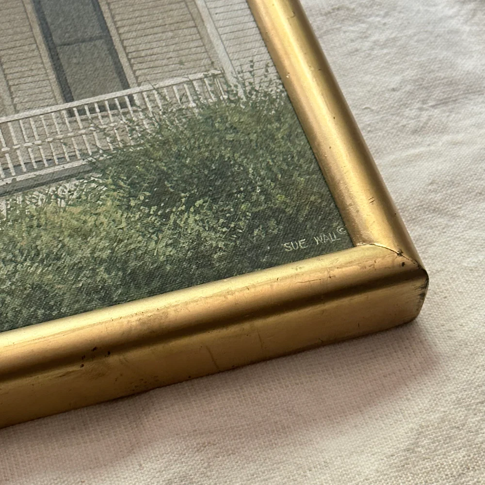 Contemporary Framed Victorian House Painting by Sue Wall - Image 2