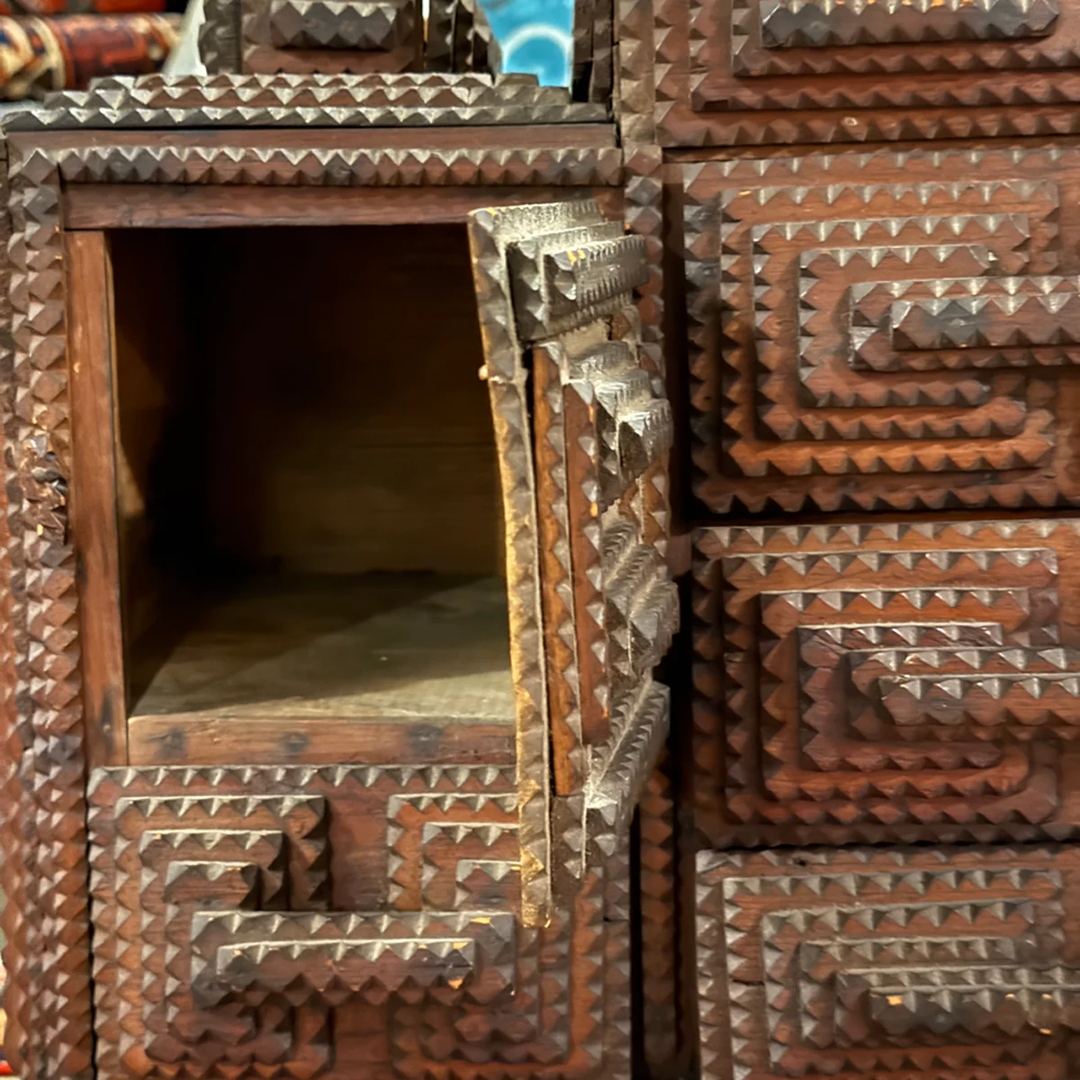 20th-century Tramp Art Cabinet - Image 12