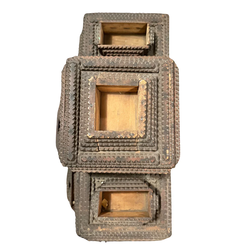 20th-century Tramp Art Cabinet - Image 4