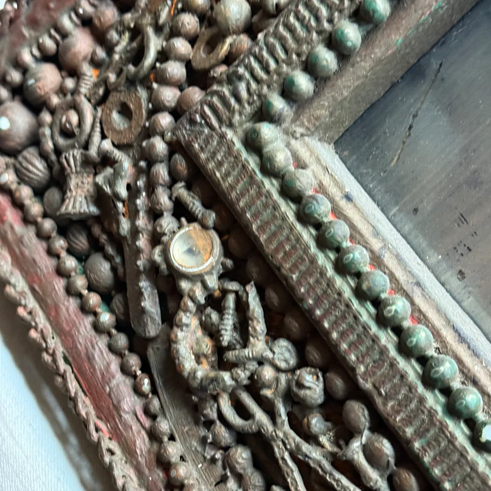 20th-century Tramp Art Folky Mirror - Image 5