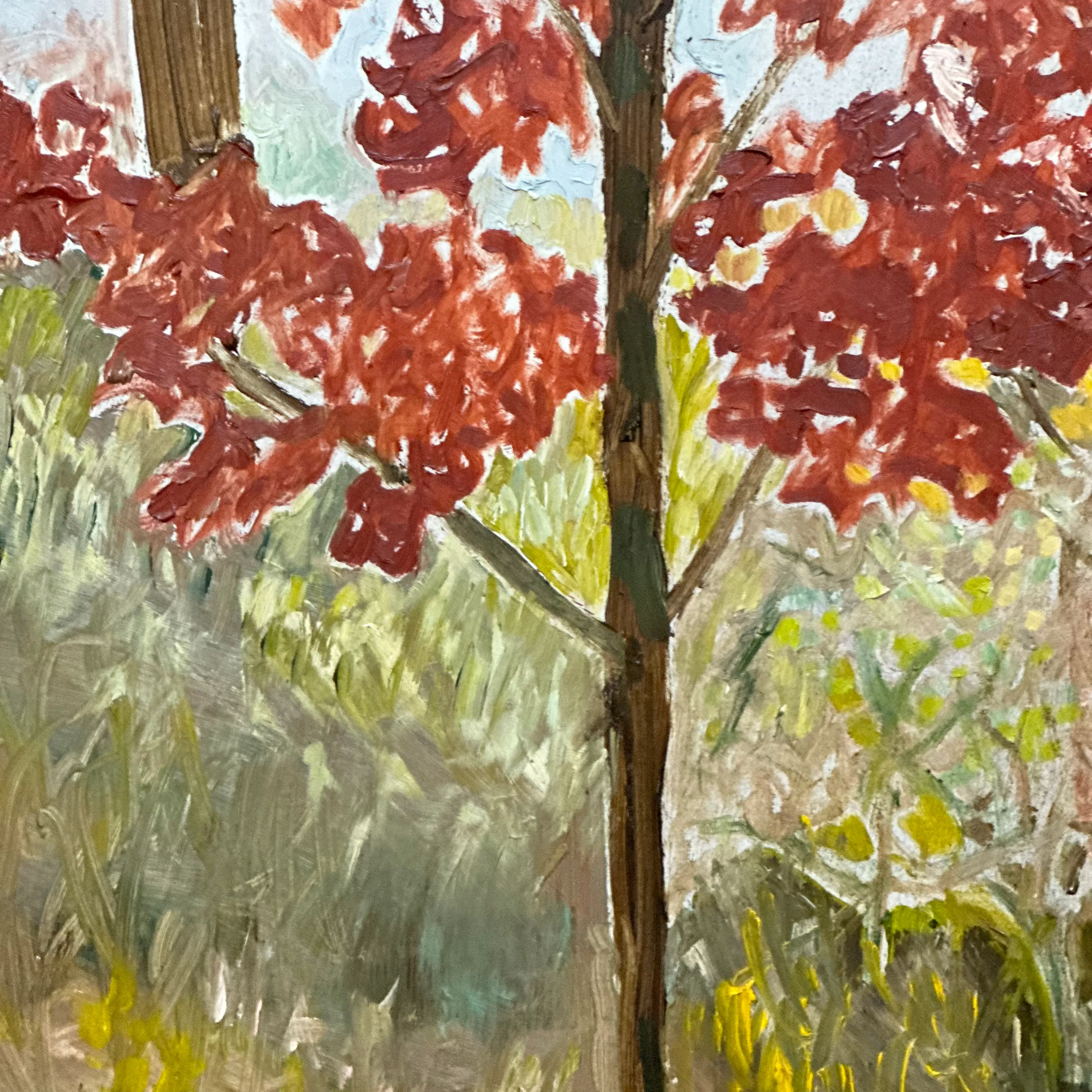 20th-century USA Landscape Painting "End of Autumn" by Clementine Collum - Image 2