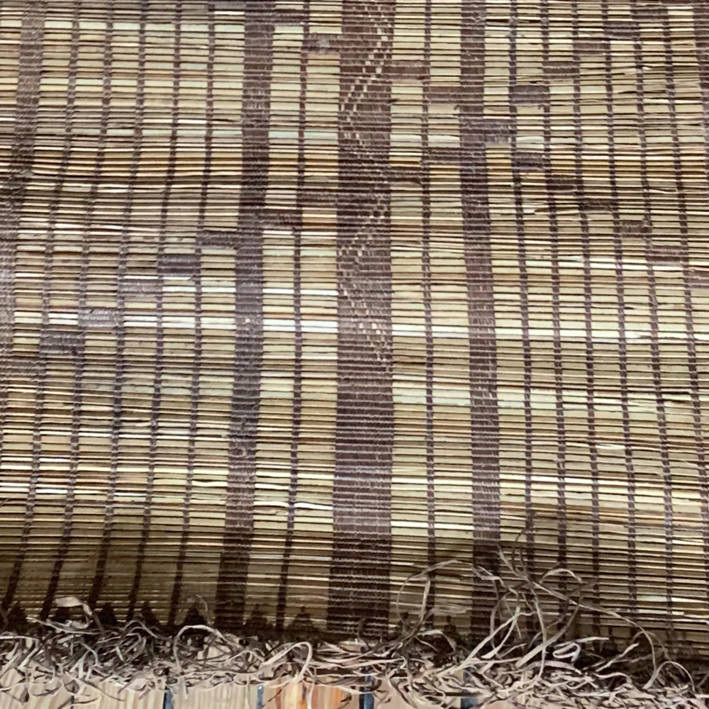 3'9" x 4'3" Vintage Moroccan Tuareg Mat 75 - Image 2