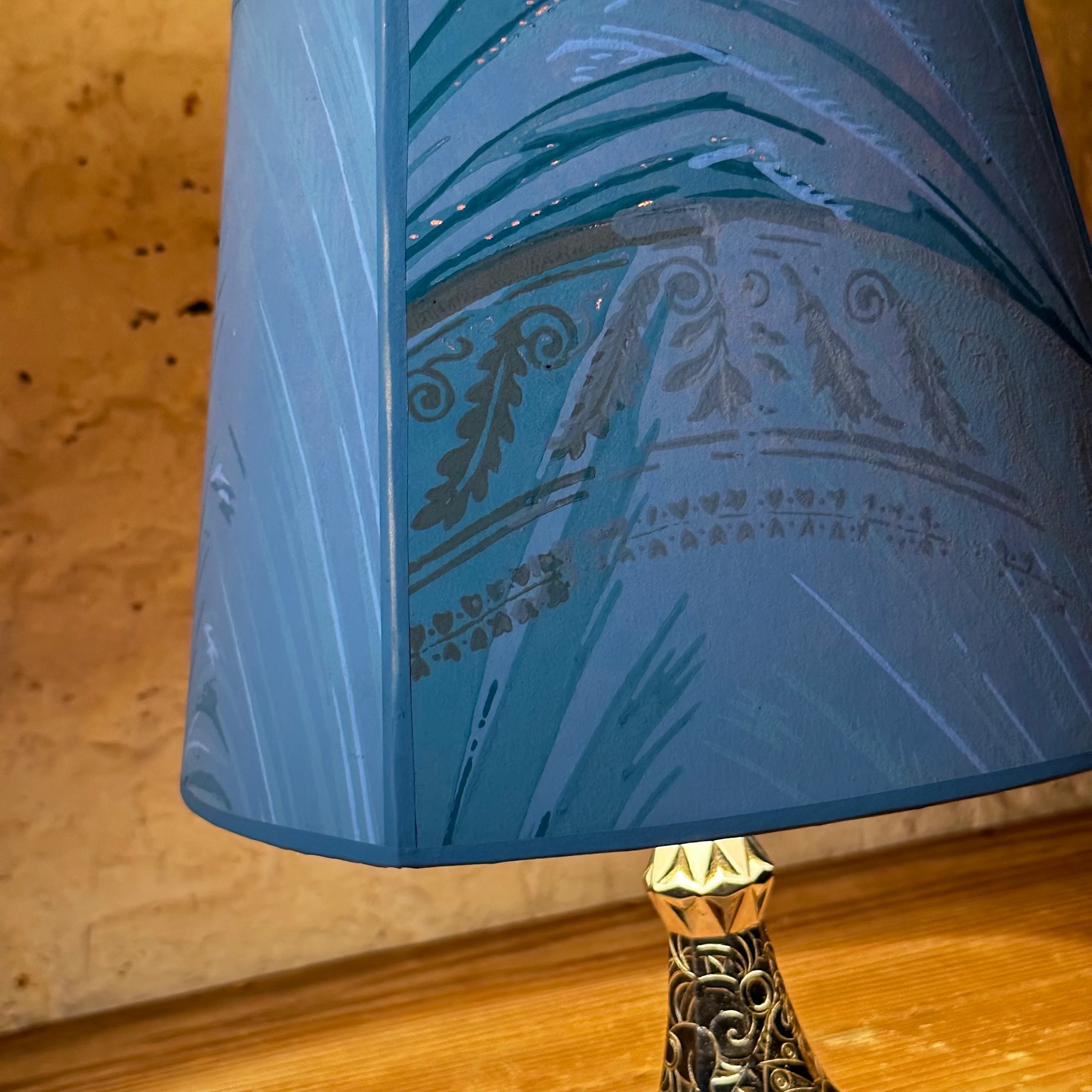 8" H Antique French Paper Custom Lampshade #A10 - Image 2