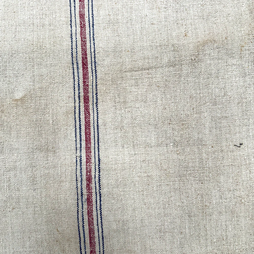 8'1" x 7'2" Antique European Linen Wagon Cover (#4) - Image 2