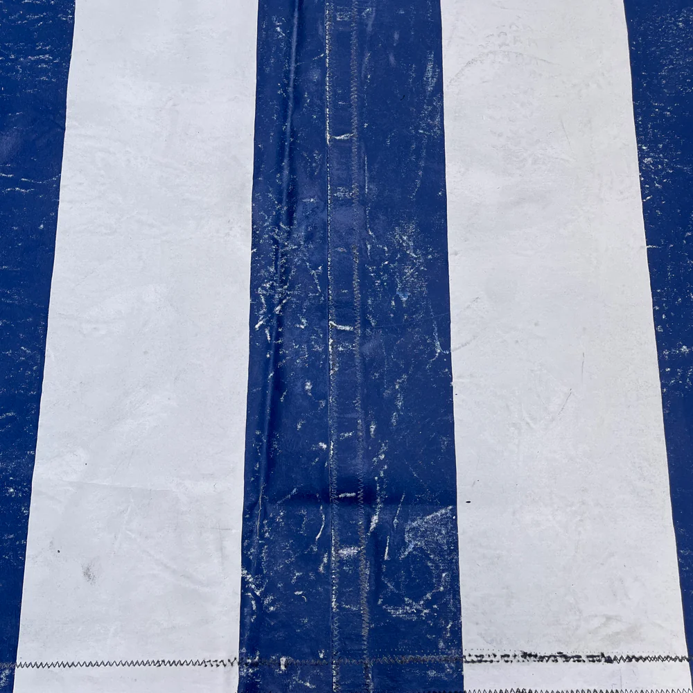 8'11" x 11'11" Black Point Mercantile Painted Canvas Mat #31 - Image 3