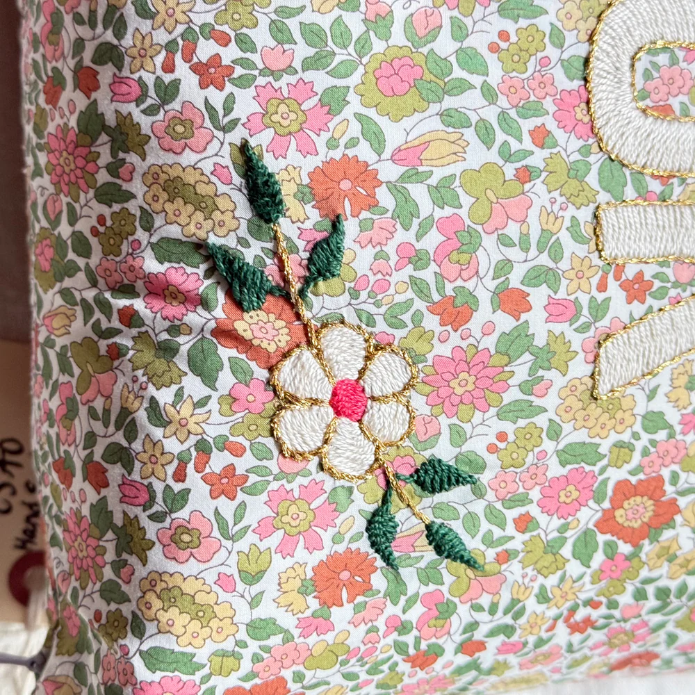 "Amour" Embroidered Cushion (CS 09-03) - Image 3