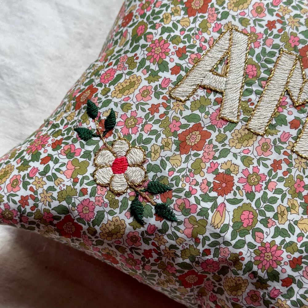 "Amour" Embroidered Cushion (CS 09-12) - Image 2