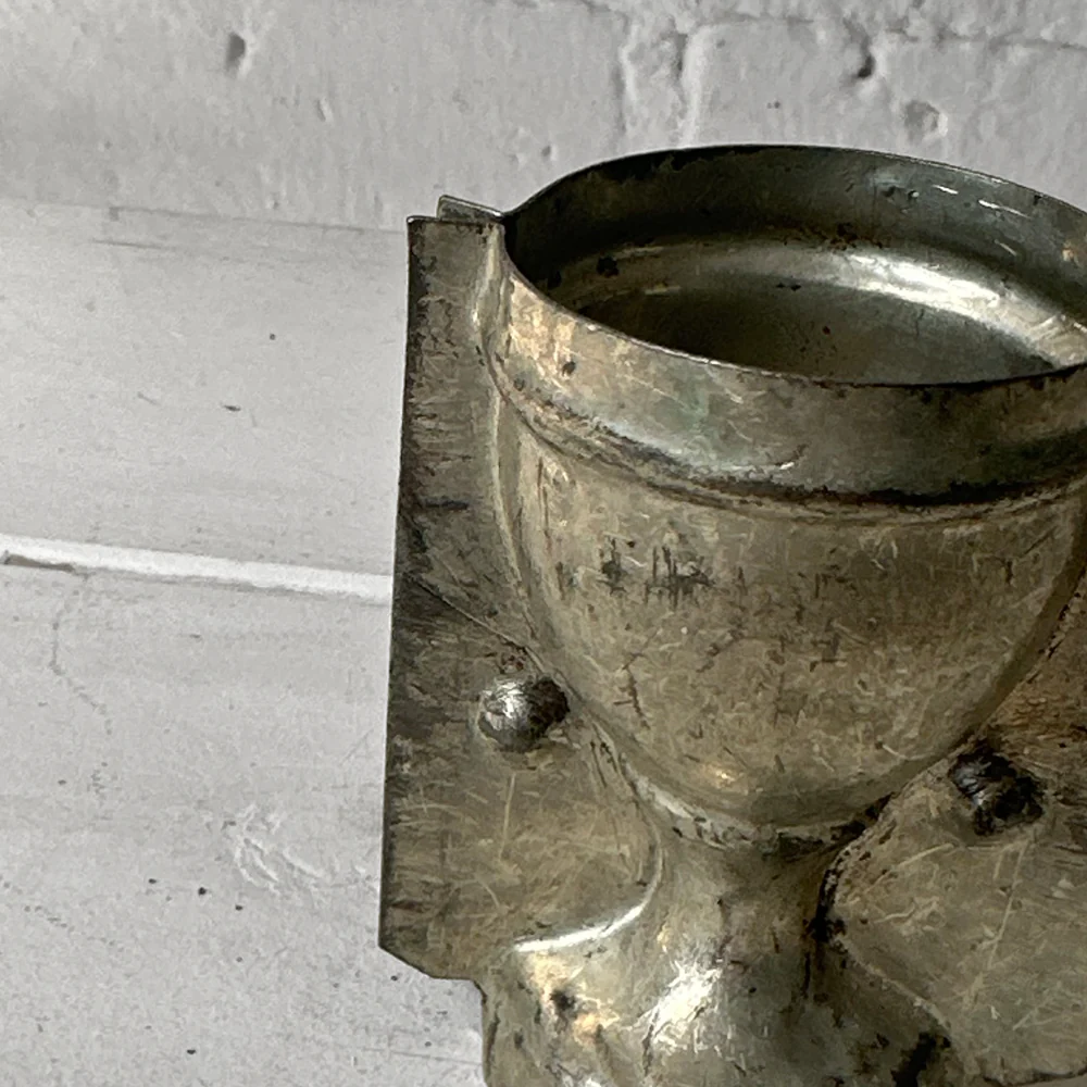 Antique Chocolate Egg Cup Tin Mold (#49) - Image 2