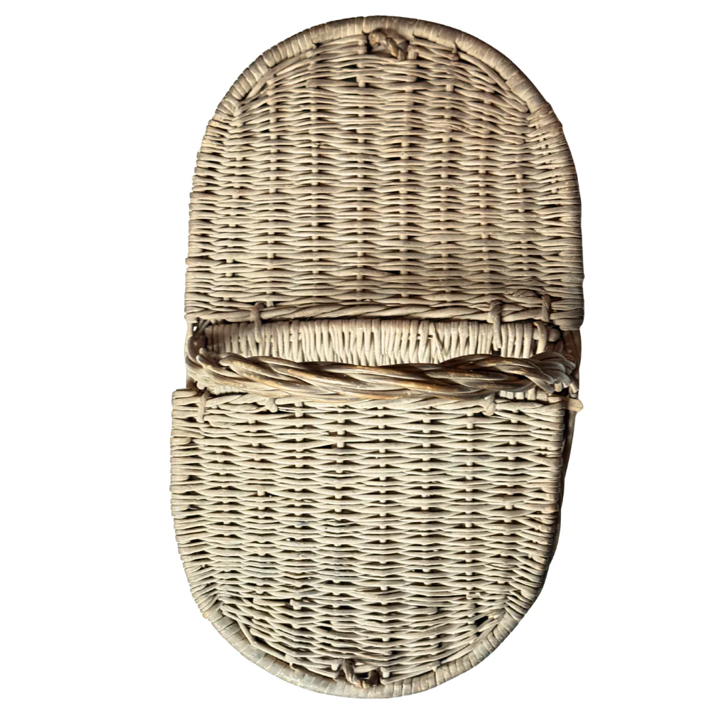 Antique  Double Lidded Picnic Basket - Image 3