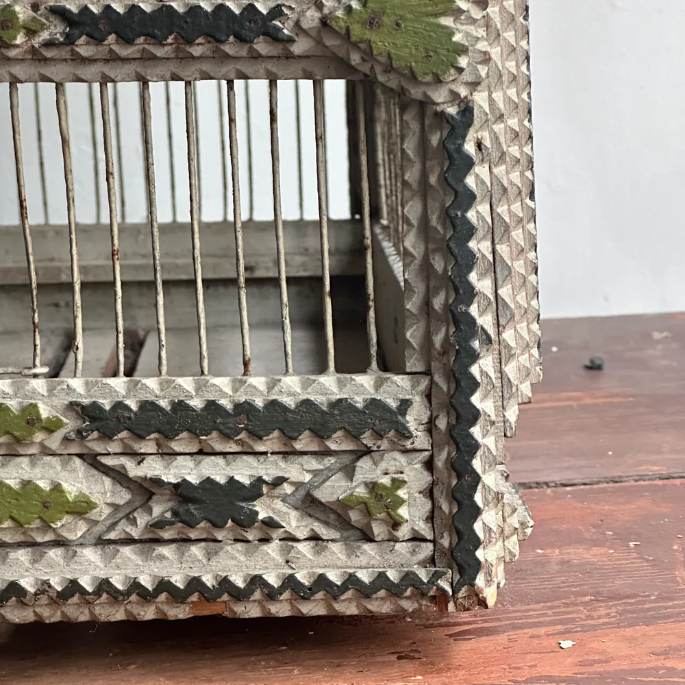 Antique Folk Art Painted Bird House - Image 14