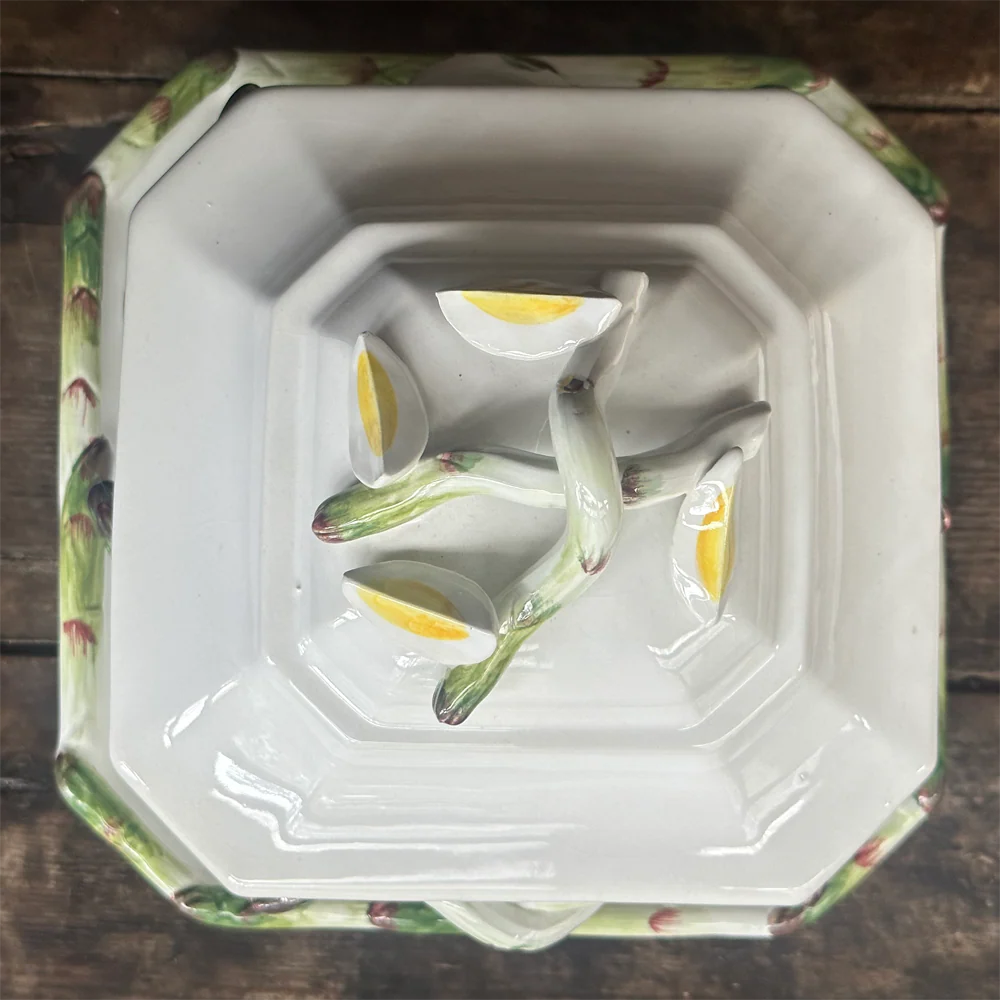 Antique Italian Asparagus Tureen Set - Image 4