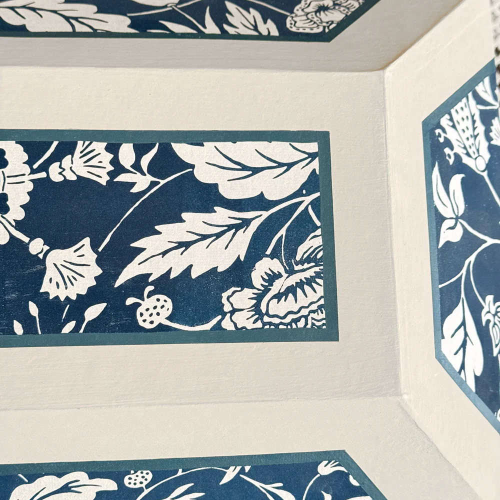 Antoinette Poisson Large Wedding Box in Indienne Indigo" No. 30C - Image 6
