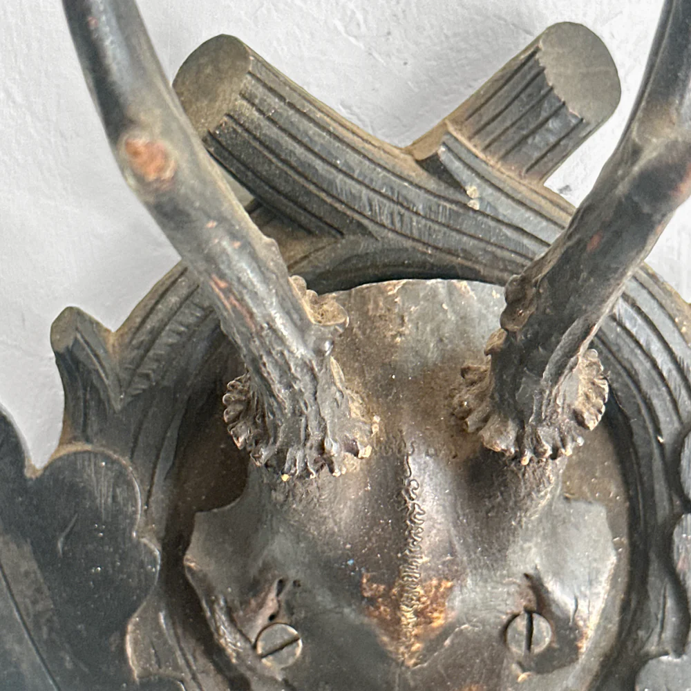 Black Forest Antlers on Carved Plaque (#553) - Image 5