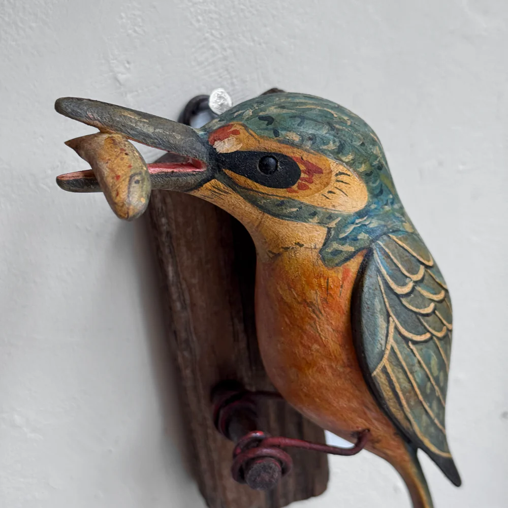 Black Forest Carved Bird with Fish (#12-13) - Image 2