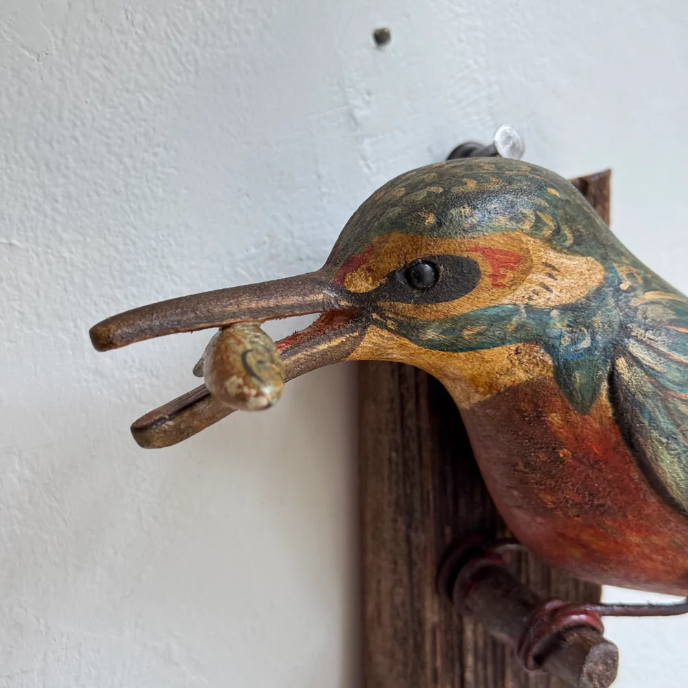 Black Forest Carved Bird with Fish (#12-14) - Image 3