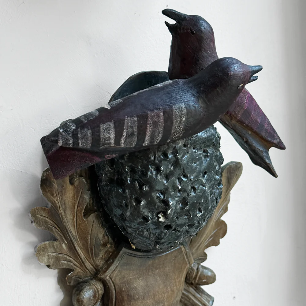 Black Forest Carved Birds Nest (#12-05) - Image 3