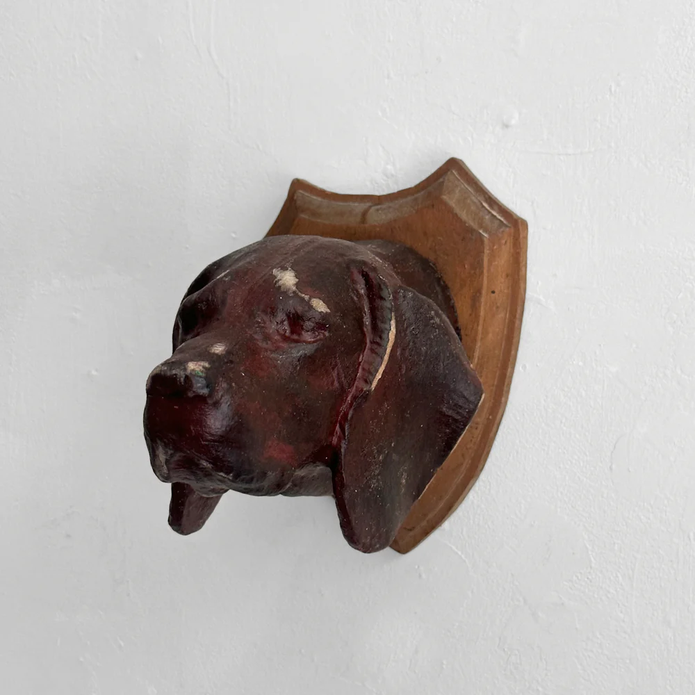 Black Forest Carved Dog Head (#546) - Image 2