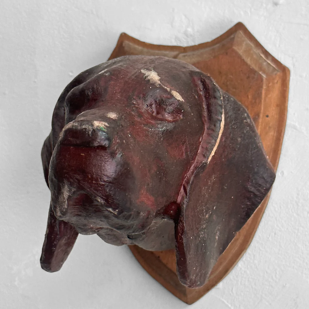 Black Forest Carved Dog Head (#546) - Image 3