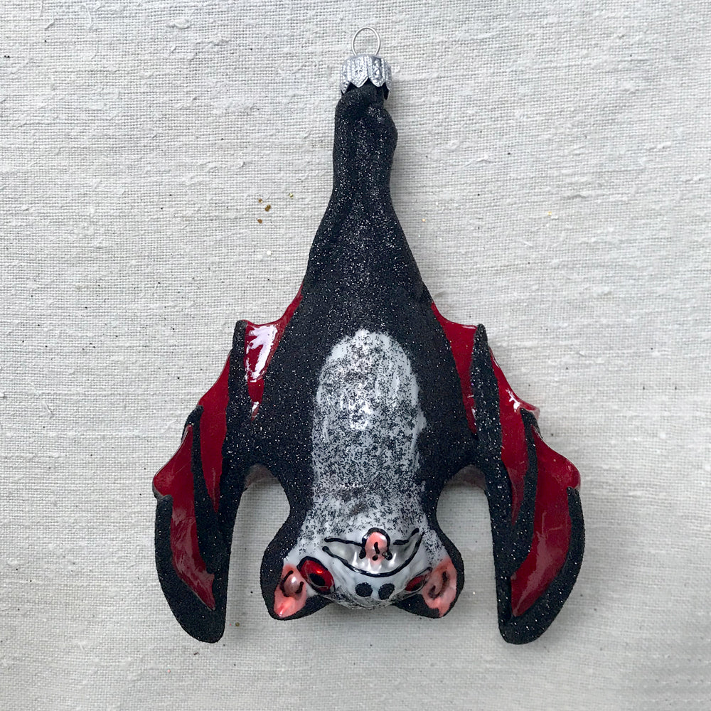 Black & Red Bat Ornament - Image 2