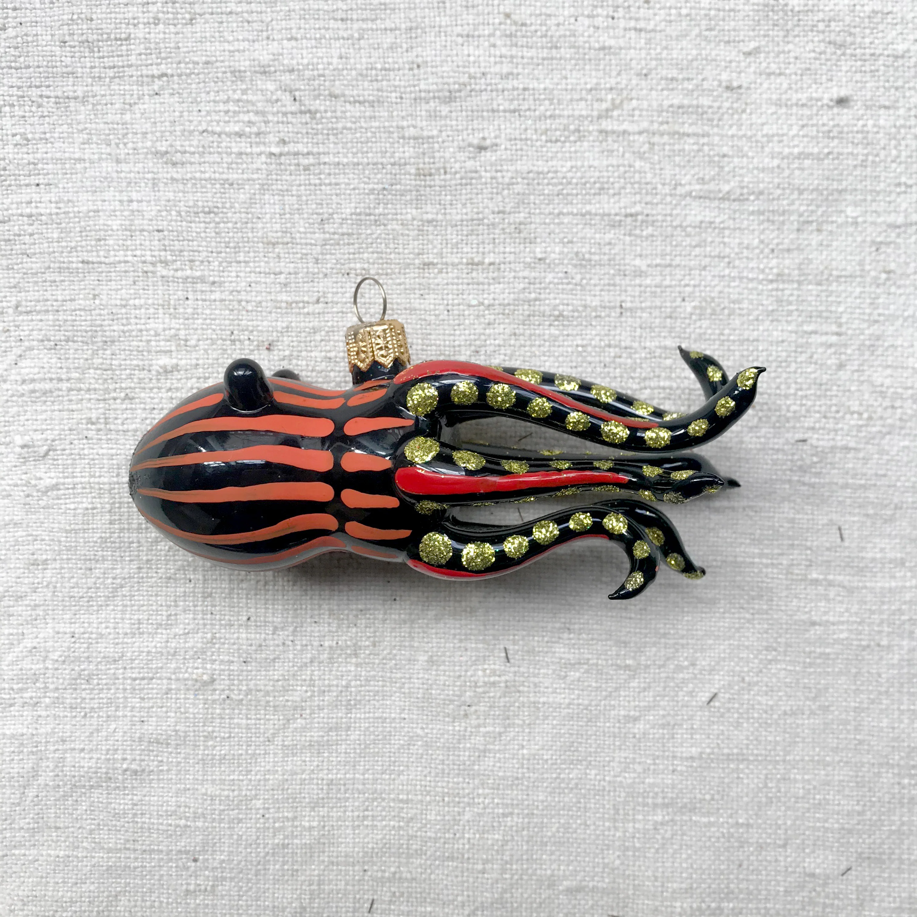 Black & Red Squid Ornament - Image 2