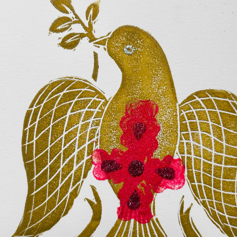 Block Printed Santo Spirito Folded Card - Image 2