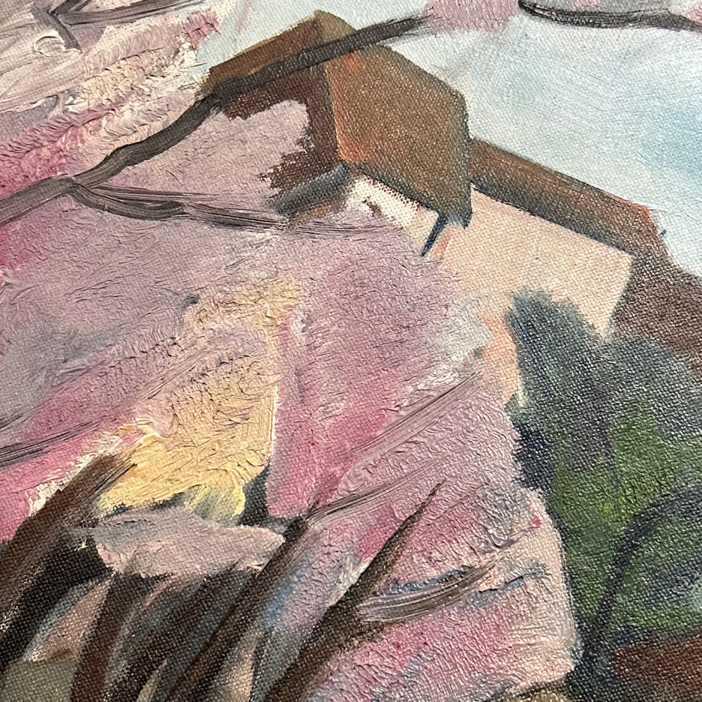 "Blossoming Trees" 20th-Century Oil on Canvas Still Life by Howard M. Gibbs - Image 2