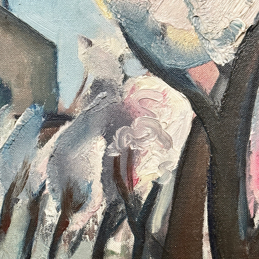 "Blossoming Trees" 20th-Century Oil on Canvas Still Life by Howard M. Gibbs - Image 3