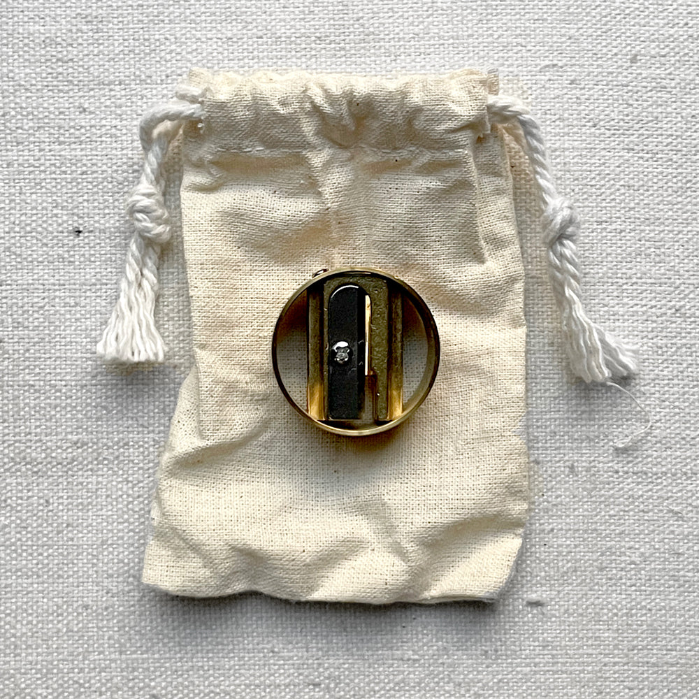 Dux Brass Round Pencil Sharpener - Image 3