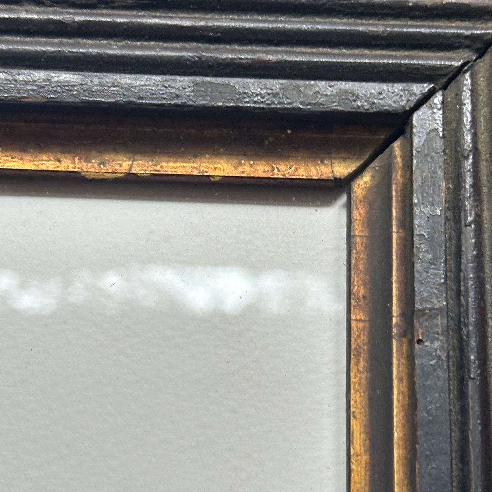 "Bull Terrier" in a 19th Century Antique Frame - Image 3