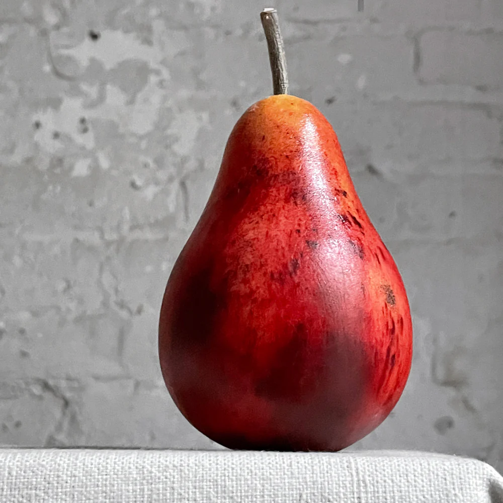 Carrara Marble Red Curved Pear - Image 3