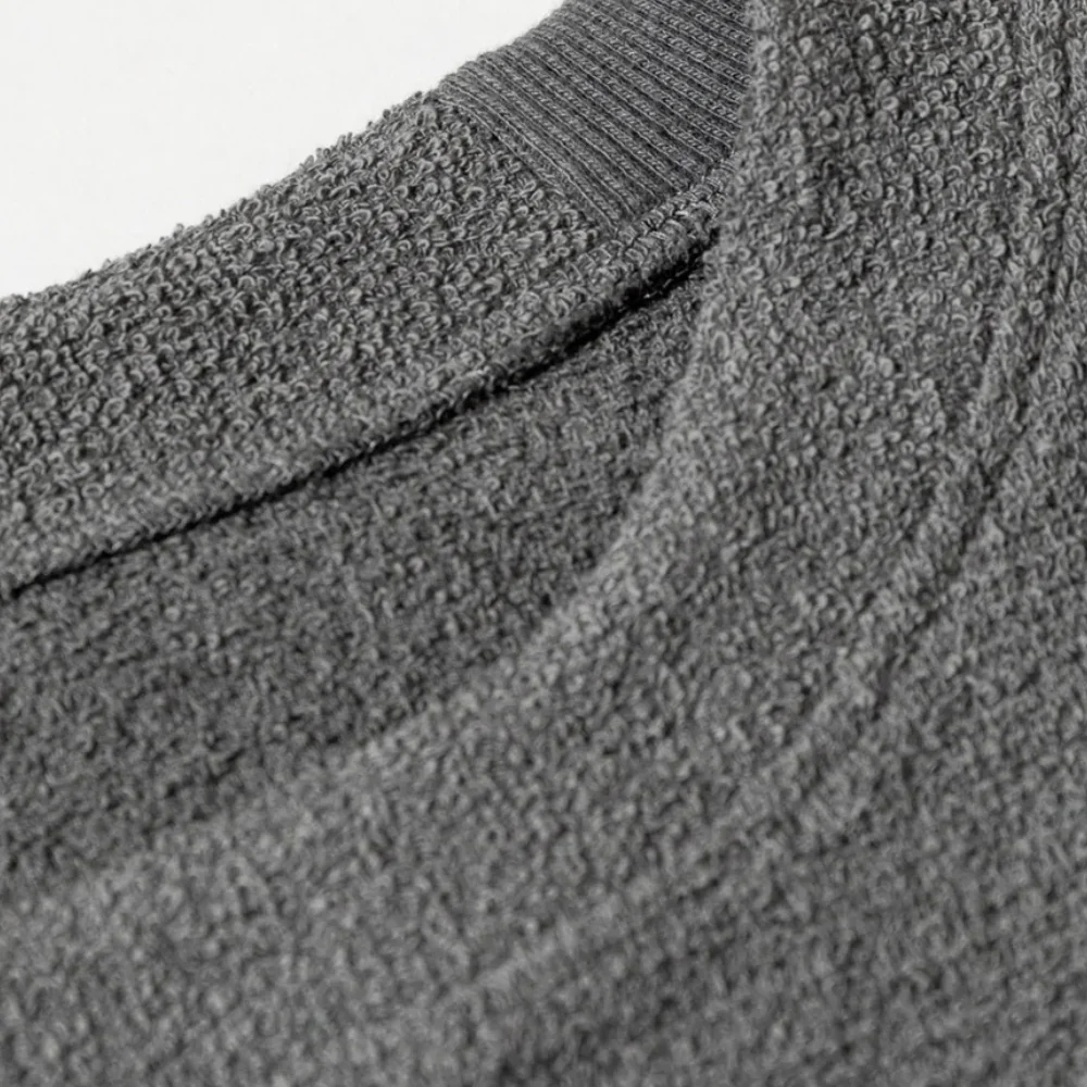 Charcoal Cotton Pile T-Shirt - Image 2
