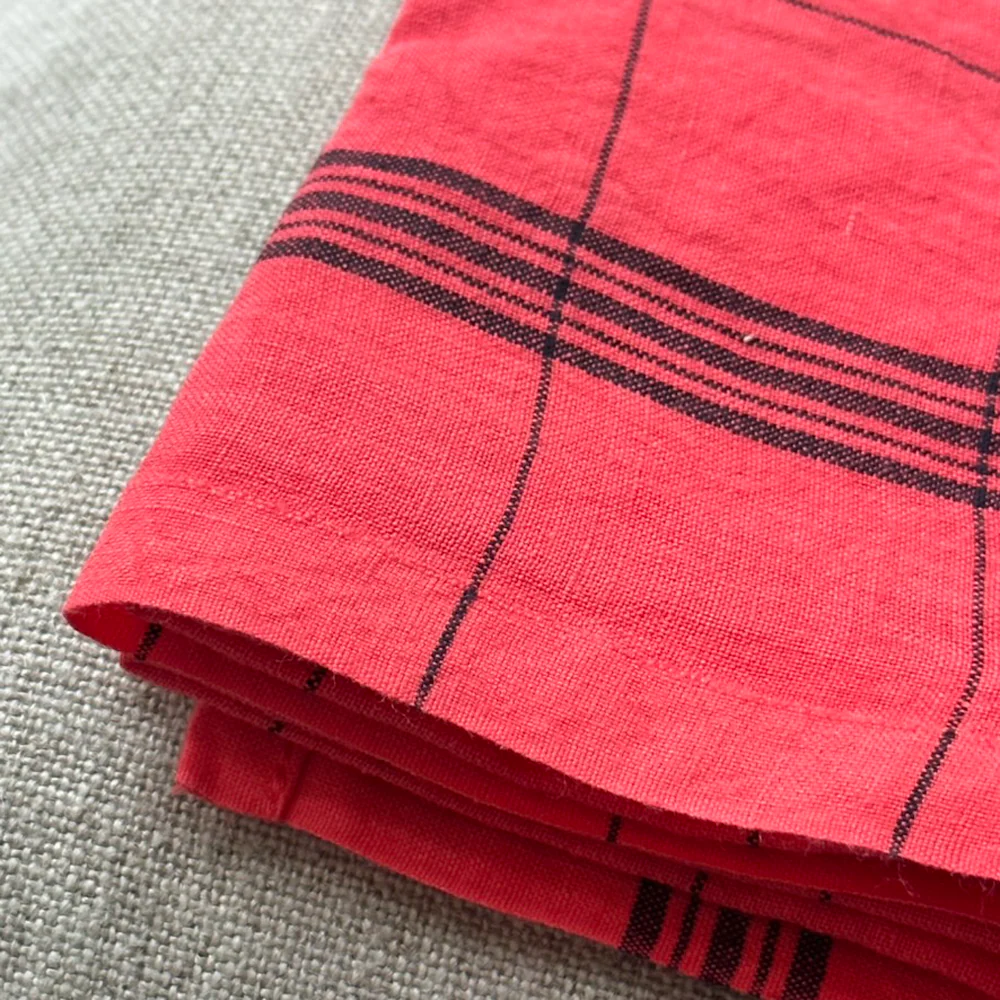 Charvet Editions Linen Bistro Tea Towel in Tango - Image 2