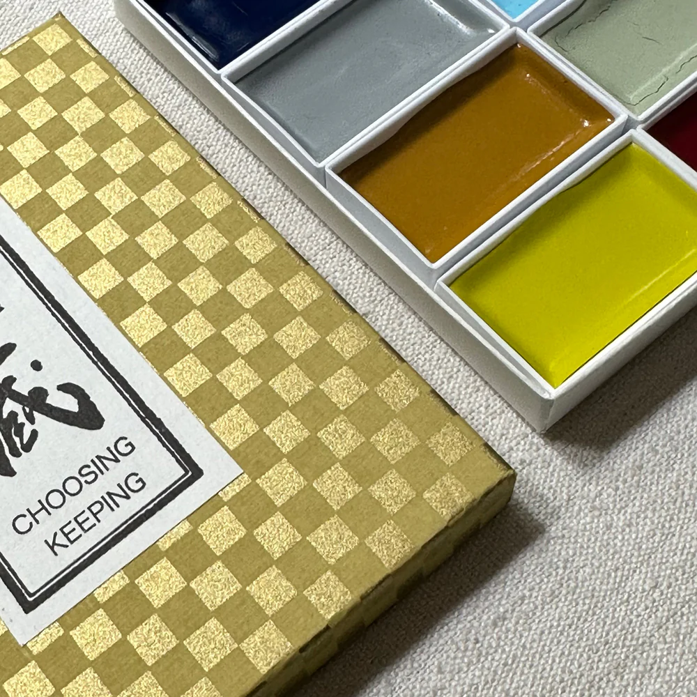 1970s Retro Japanese Gansai Watercolor Set - Image 2