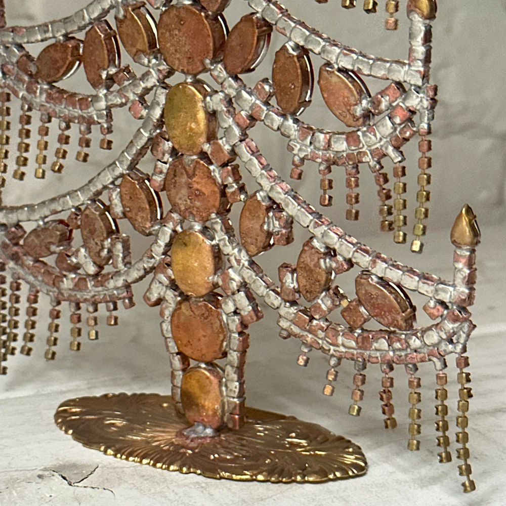 Crystal Jeweled Tree in Red & Clear Fringe - Image 4
