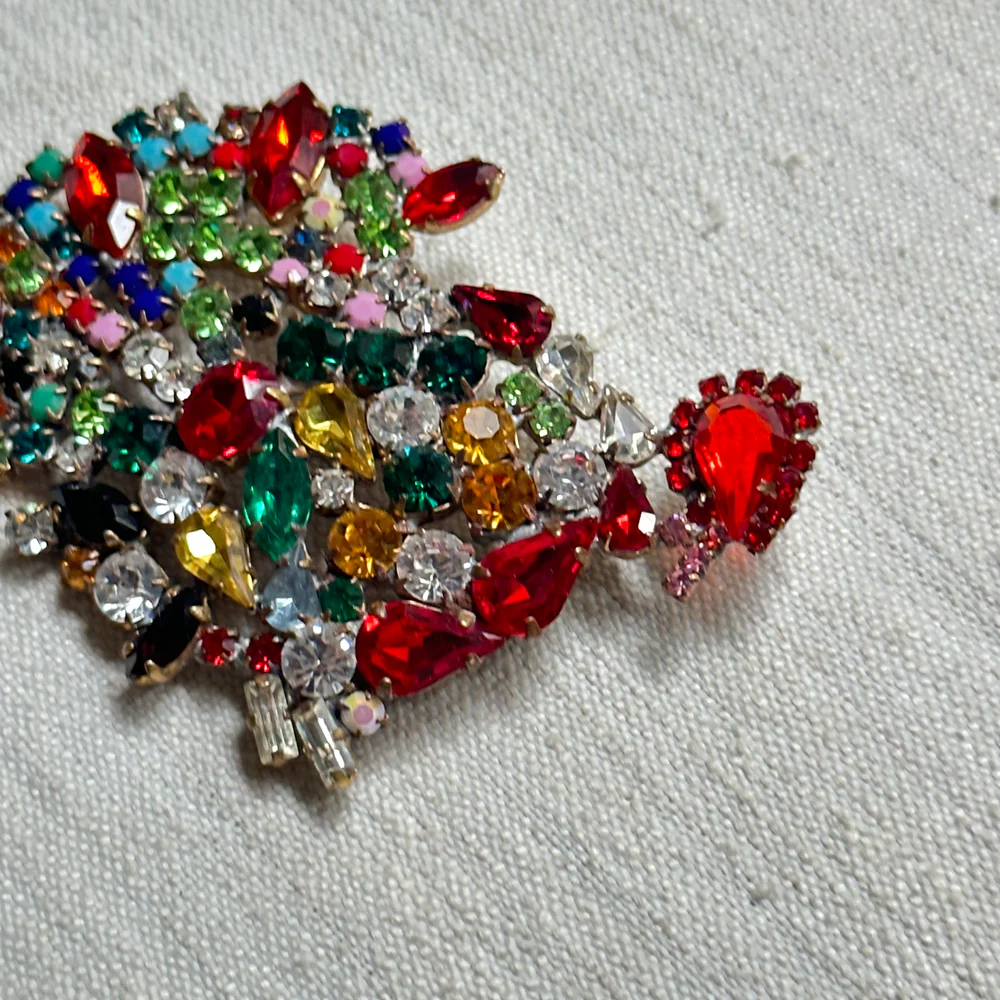 Crystal Turkey Brooch - Image 2