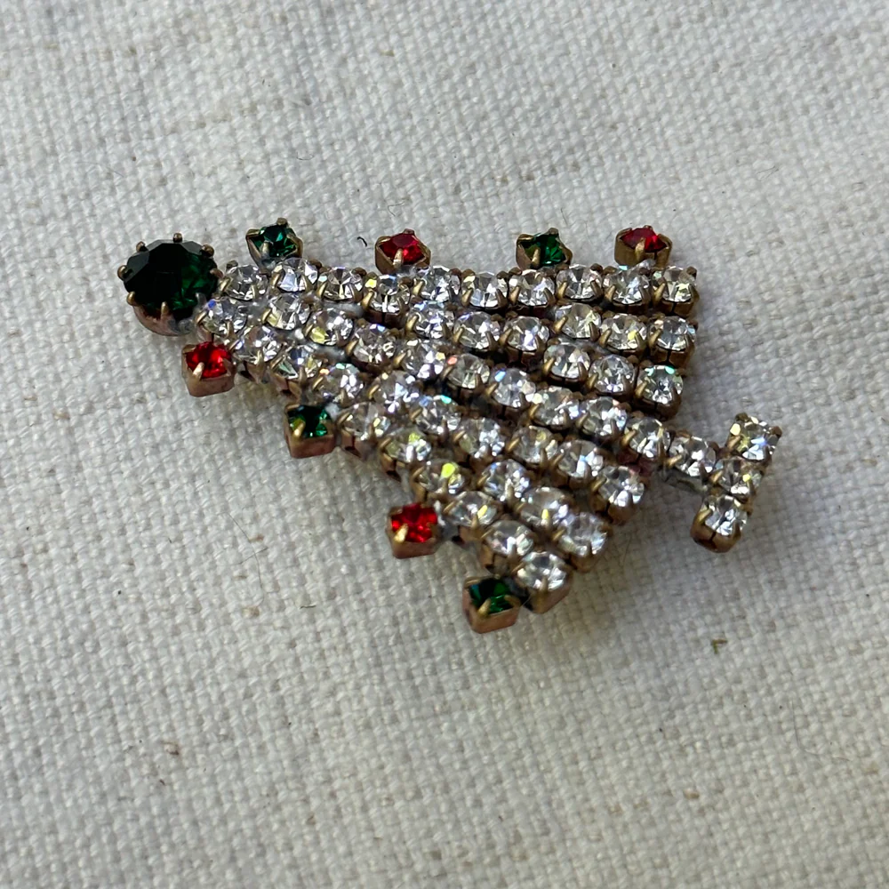 Crystal White Tree Brooch - Image 2