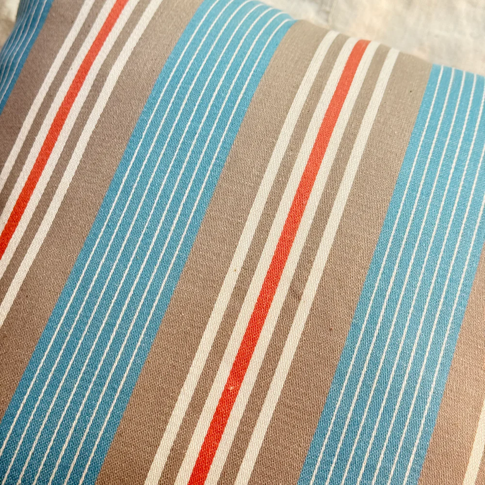 Custom 19th Century French Ticking Pillow (#3) - Image 2