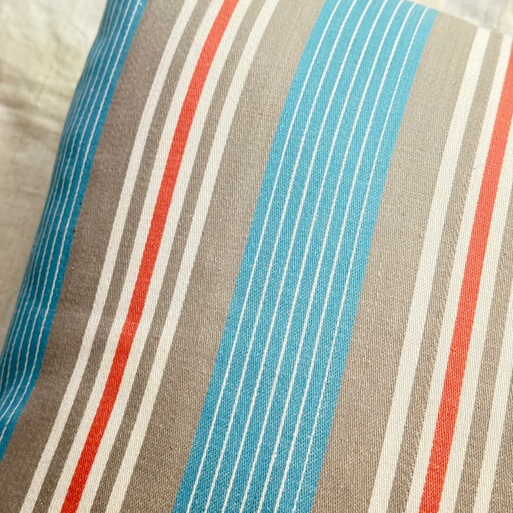 Custom 19th Century French Ticking Pillow (#8) - Image 2