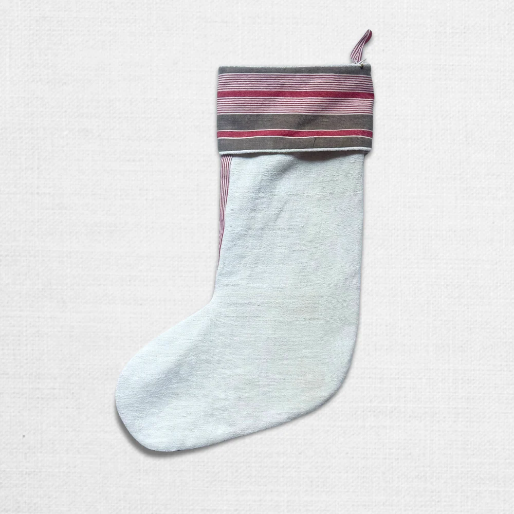Custom 19th Century French Ticking Stocking - Image 3